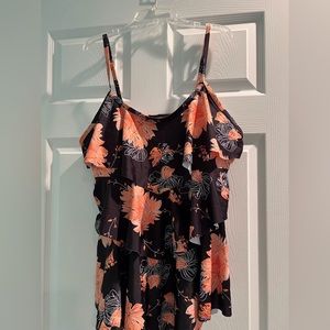 Ruffled Tankini Top with High Waist Bottoms - NWOT